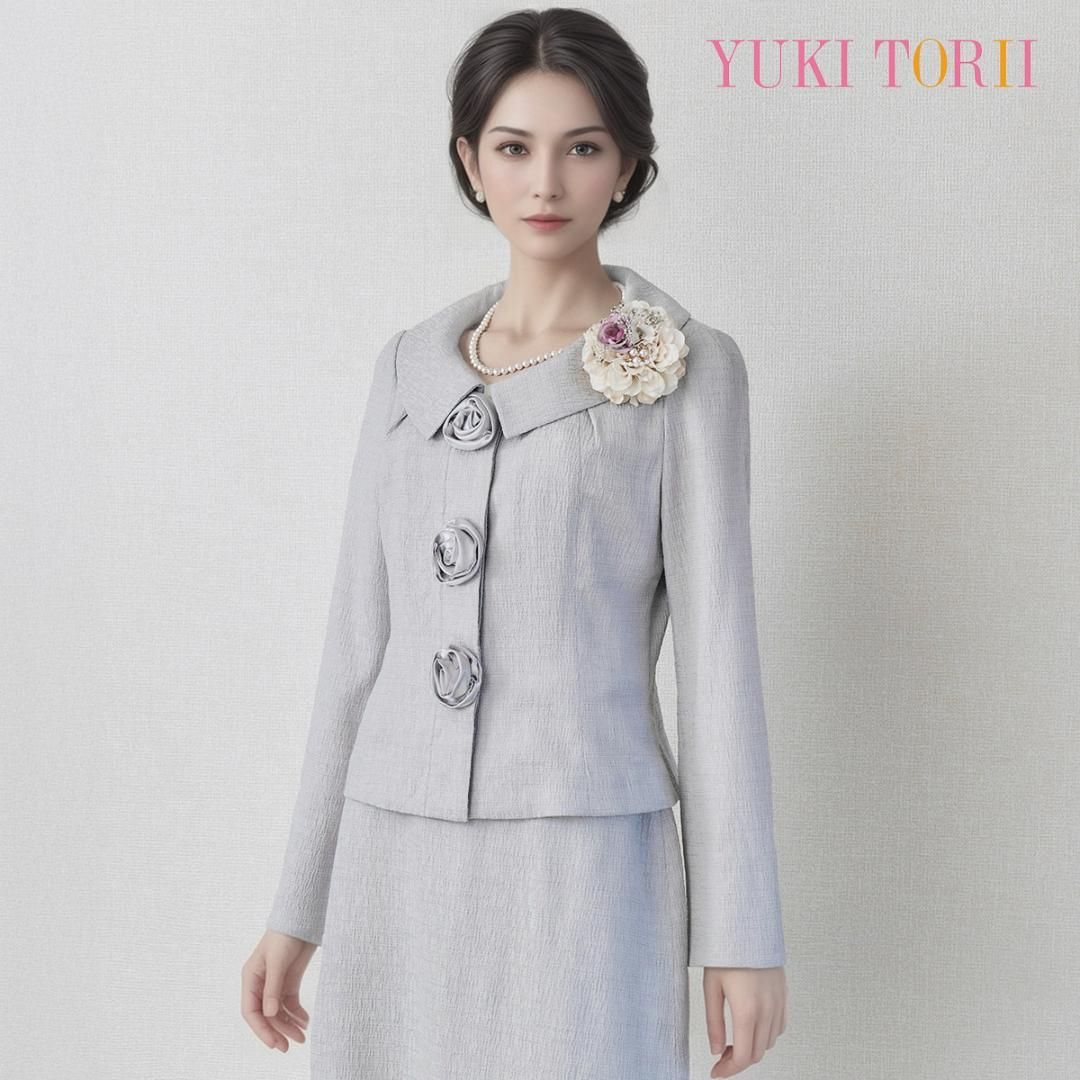当日発送 ユキトリイ セレモニー 9号 グレー 上品な生地