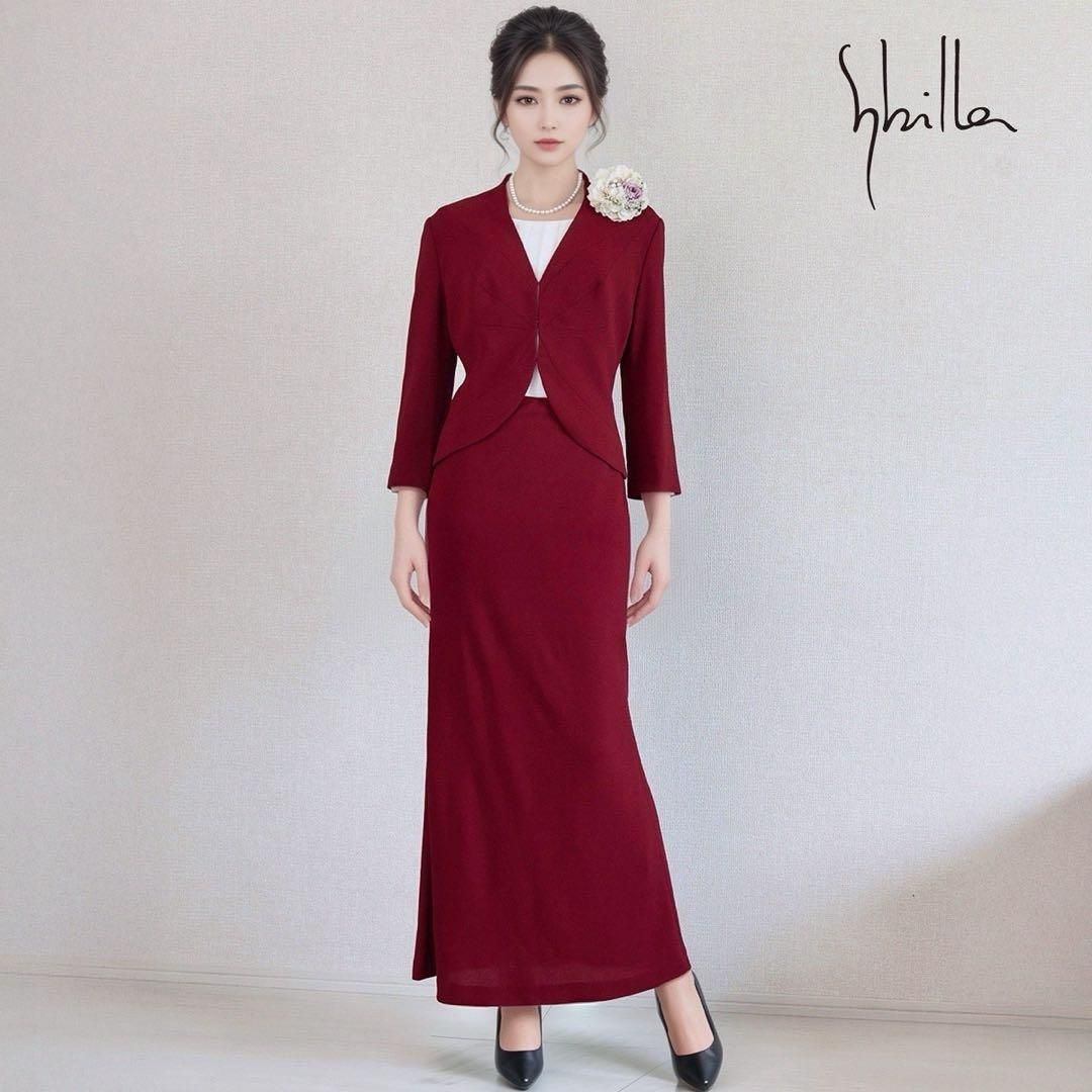 当日発送 シビラ セレモニー 赤 9号 マキシ丈マーメイドスカート