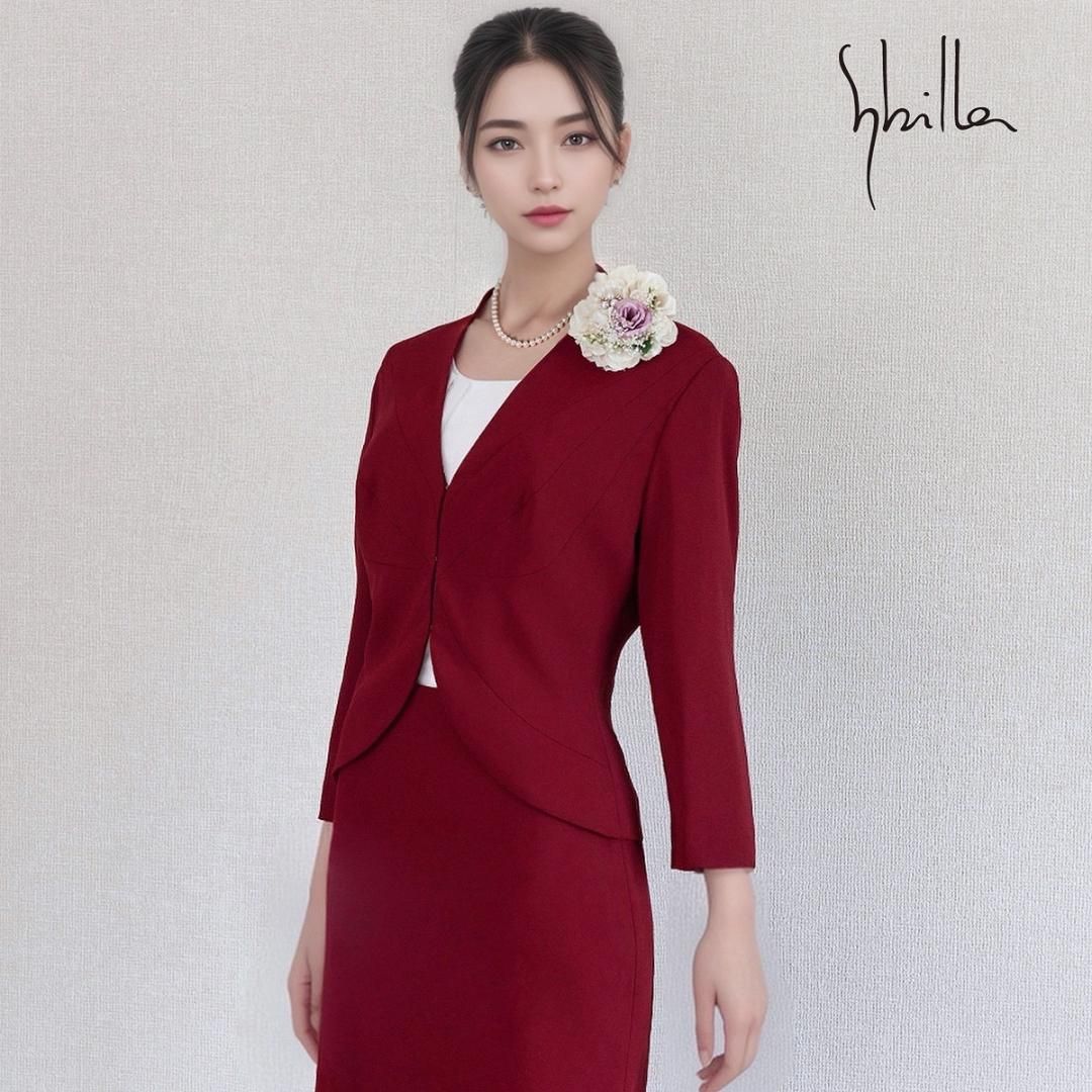 当日発送 シビラ セレモニー 赤 9号 マキシ丈マーメイドスカート