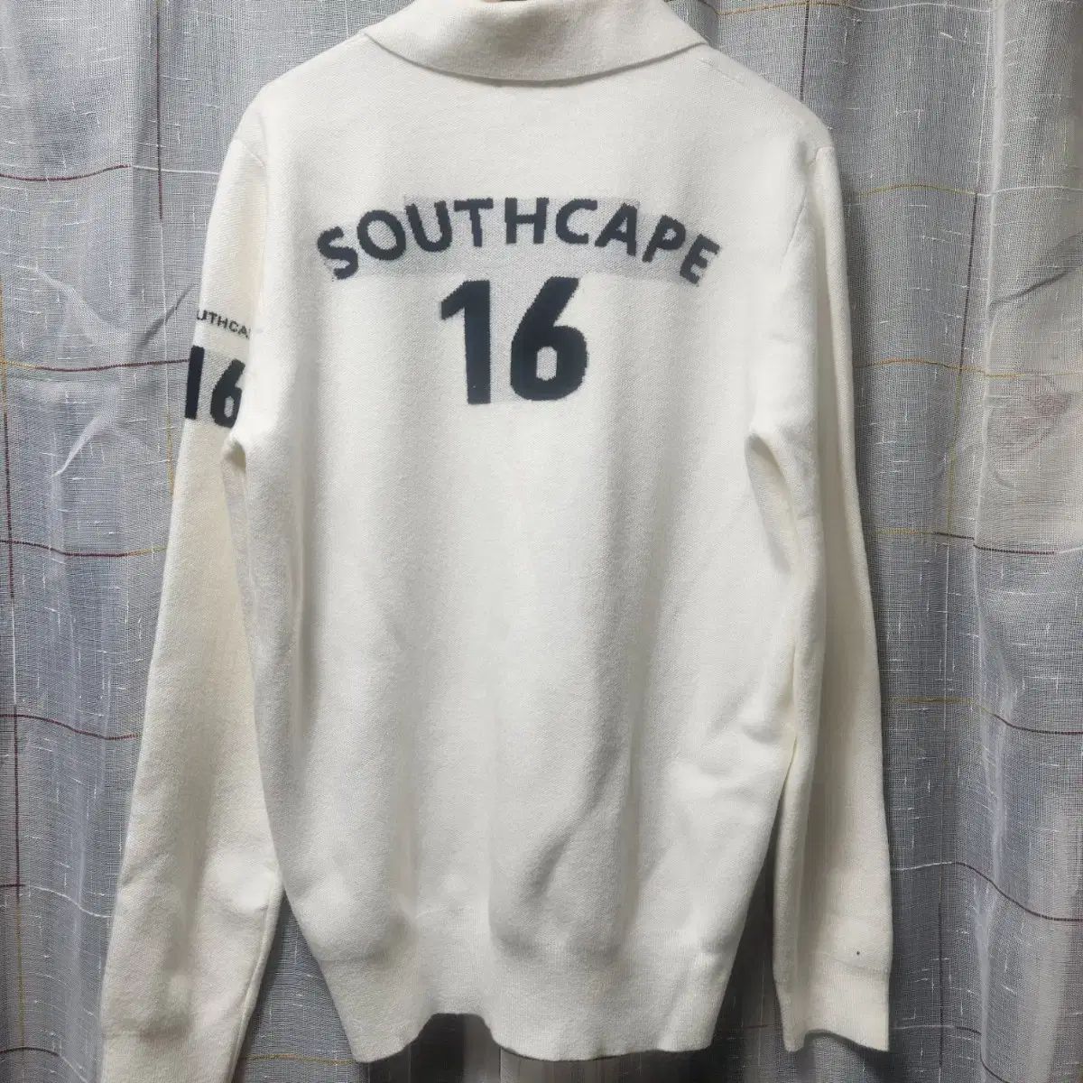 SOUTH CAPE 白 16 ニット ポロTシャツ L