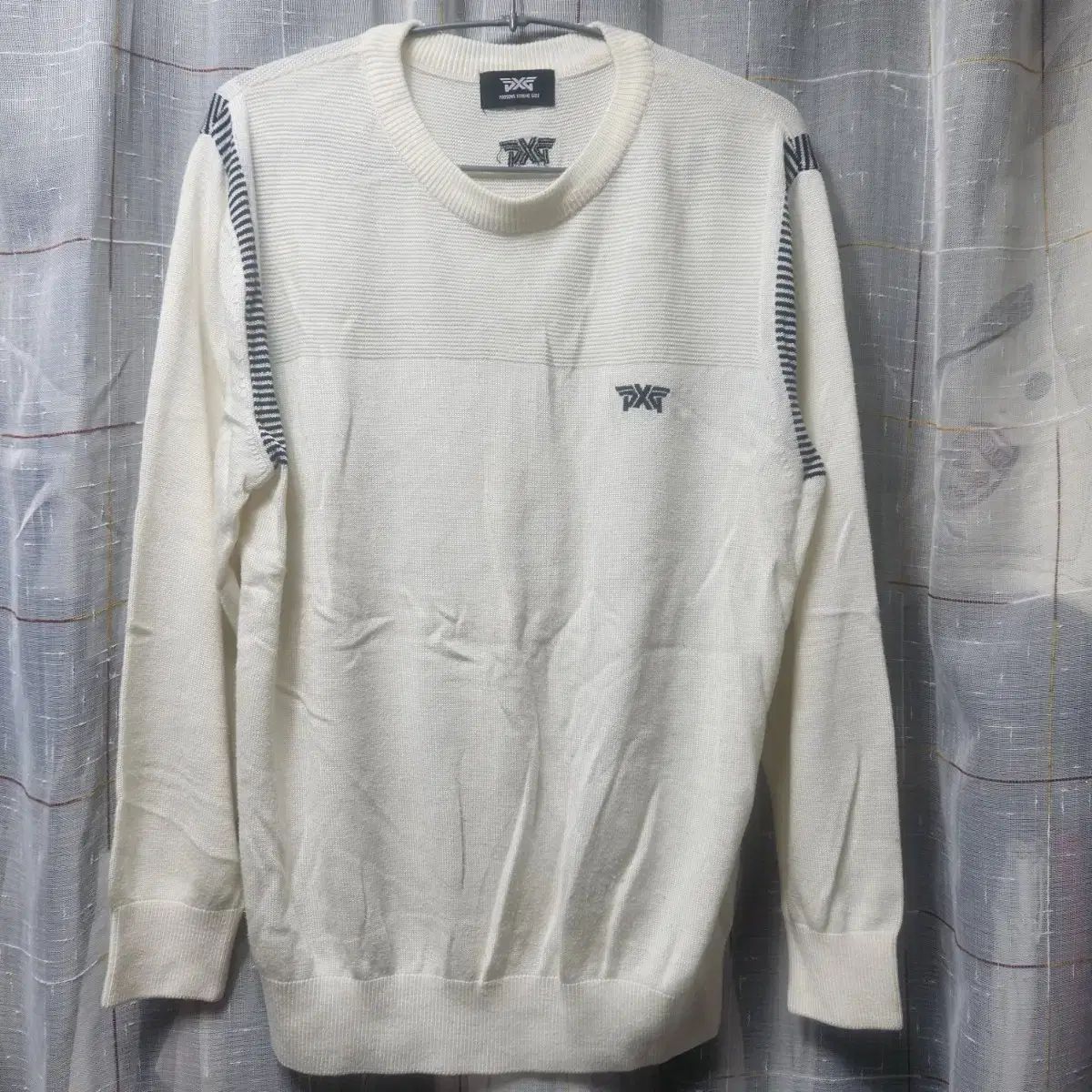 PXG 白 ラウンドネック 長袖 ニット L