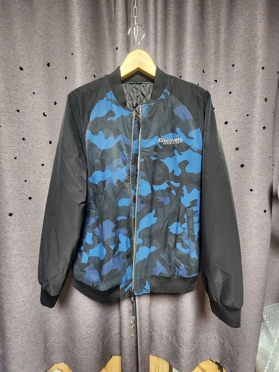 DISCOVERY ブルー カモフラージュ ブルゾン アウター ジャケット - 105