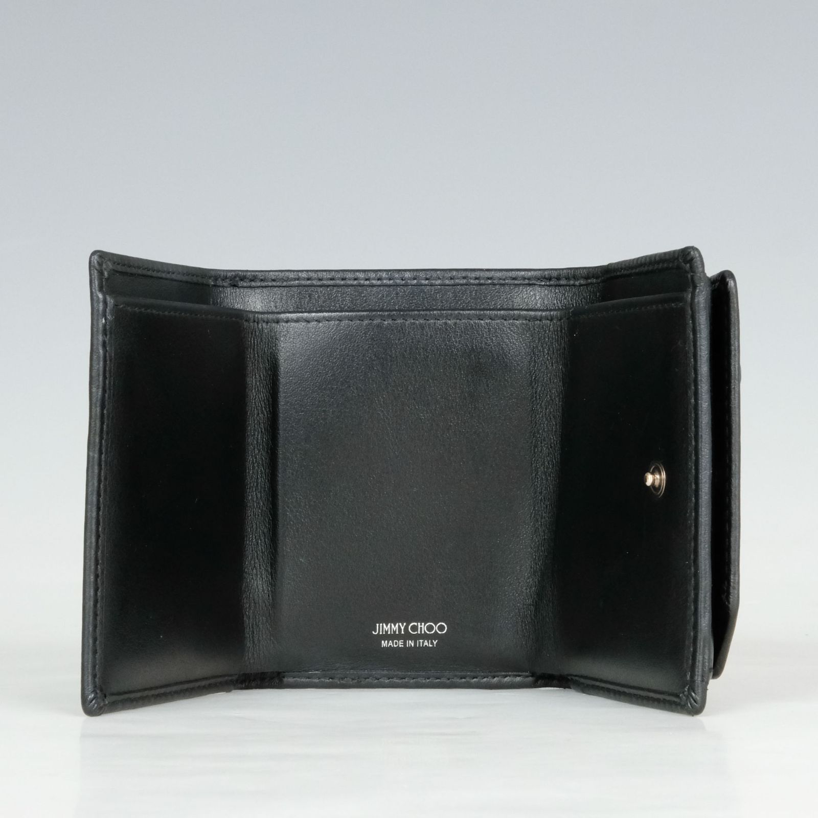 未使用級】JIMMY CHOO ジミーチュウ 三つ折り財布 スタースタッズ