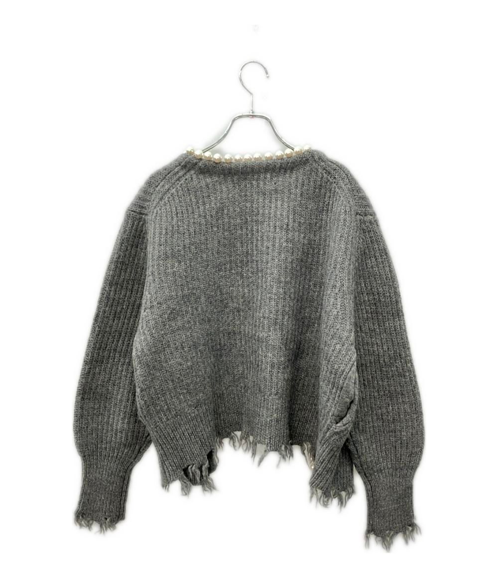 マディソンブルー 長袖 ニット カーディガン パール レディース SIZE S MADISON BLUE