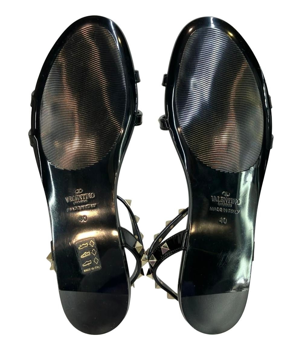 ⭐️美品⭐️ ヴァレンティノガラヴァーニ　フラット　プールスライド　サンダル ロックスタッズ フラットスライドサンダル for ウィメンズ インチ