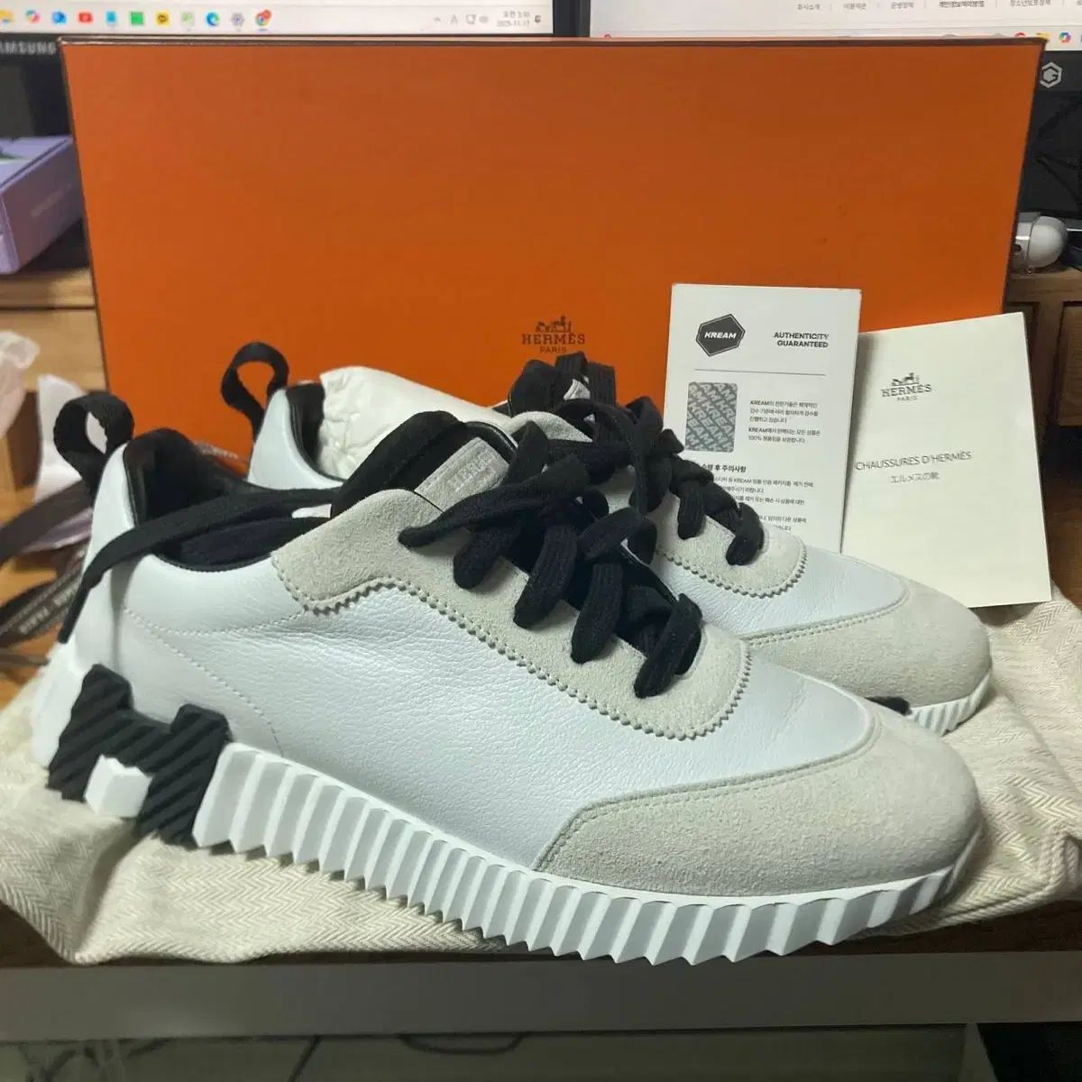 エルメス バウンシング スニーカー 38 5 245 250