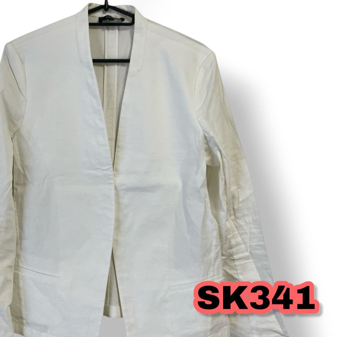 Theory(セオリー) ノーカラージャケット 白色 4サイズ レディース