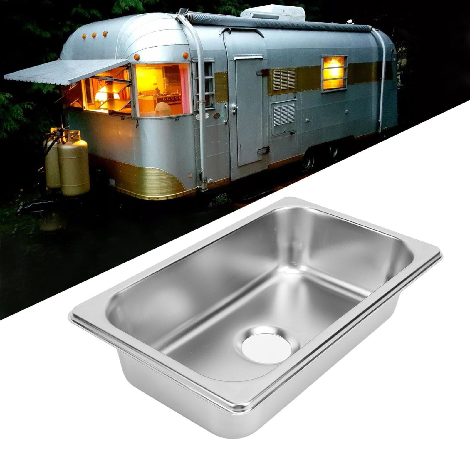 RV 304 ステンレス鋼のシンク、錆びにくい大容量 RV 手洗い洗面器
