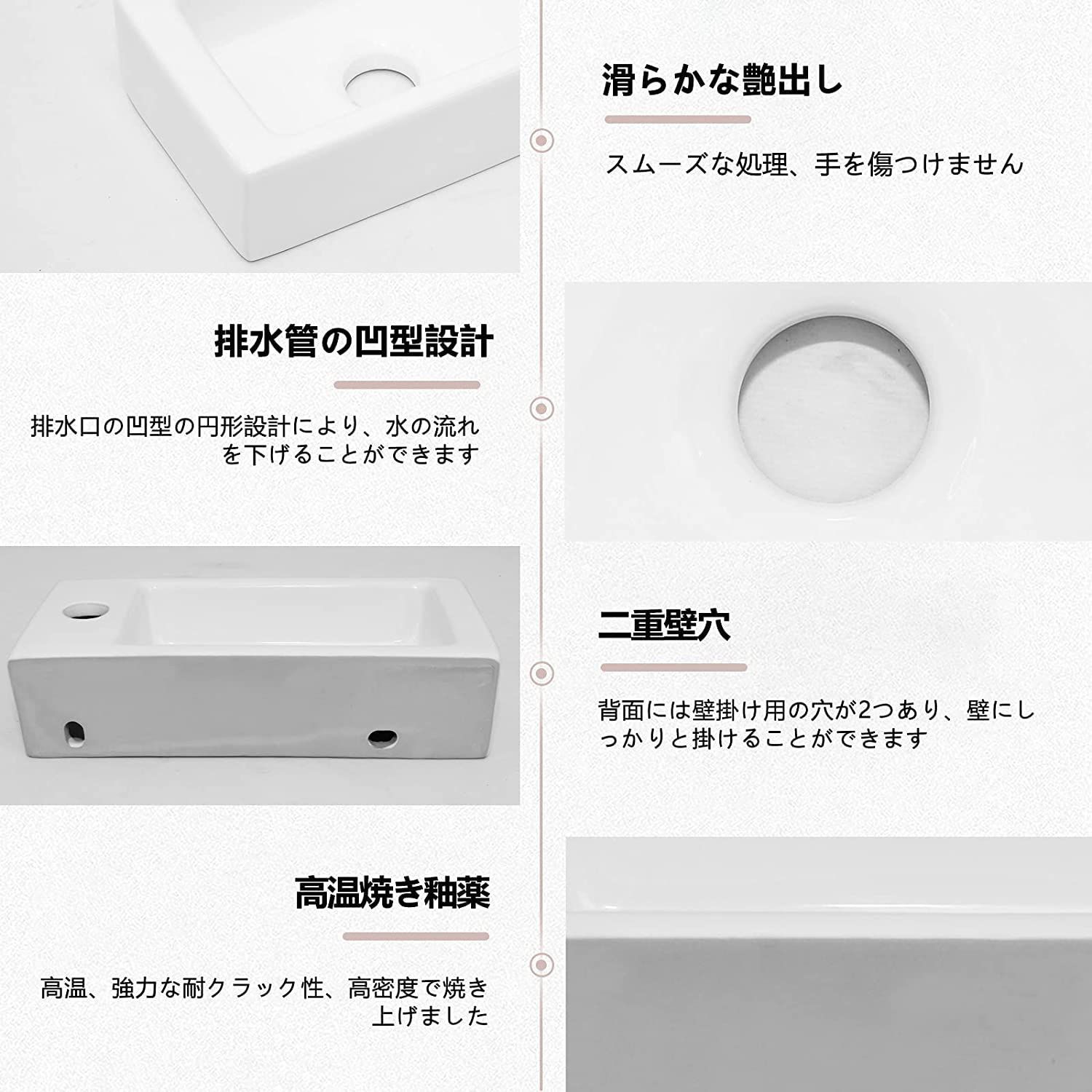 洗面器 小型 トイレ用 洗面ボウル 壁掛け おしゃれ 混合水栓＆排水金具 同梱 左利き 対応 左側水栓 WWW_OPDRERGINERDOGAN_COM