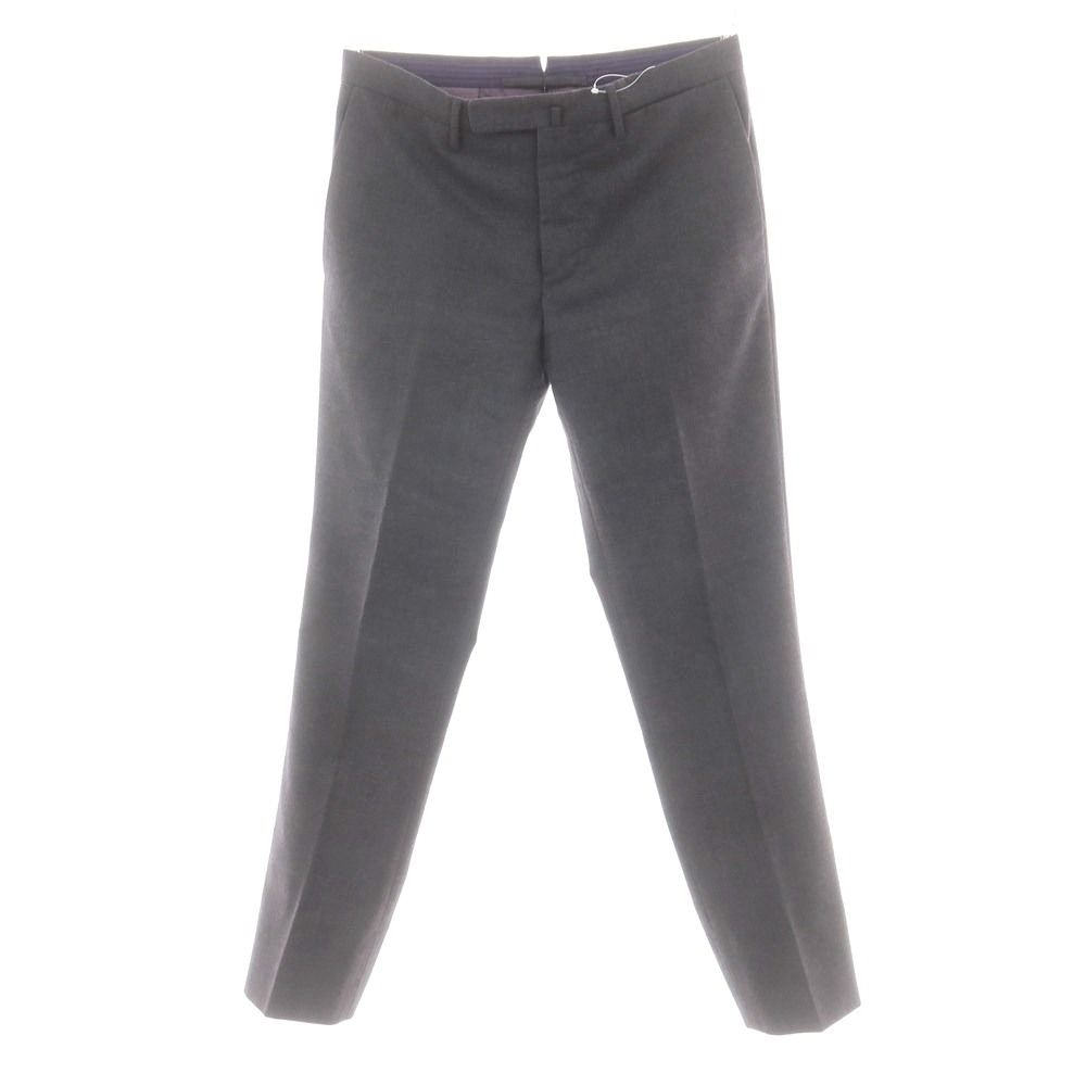 インコテックス INCOTEX SUPER120’S ウール ドレススラックスパンツ ダークグレー サイズ44 メンズ