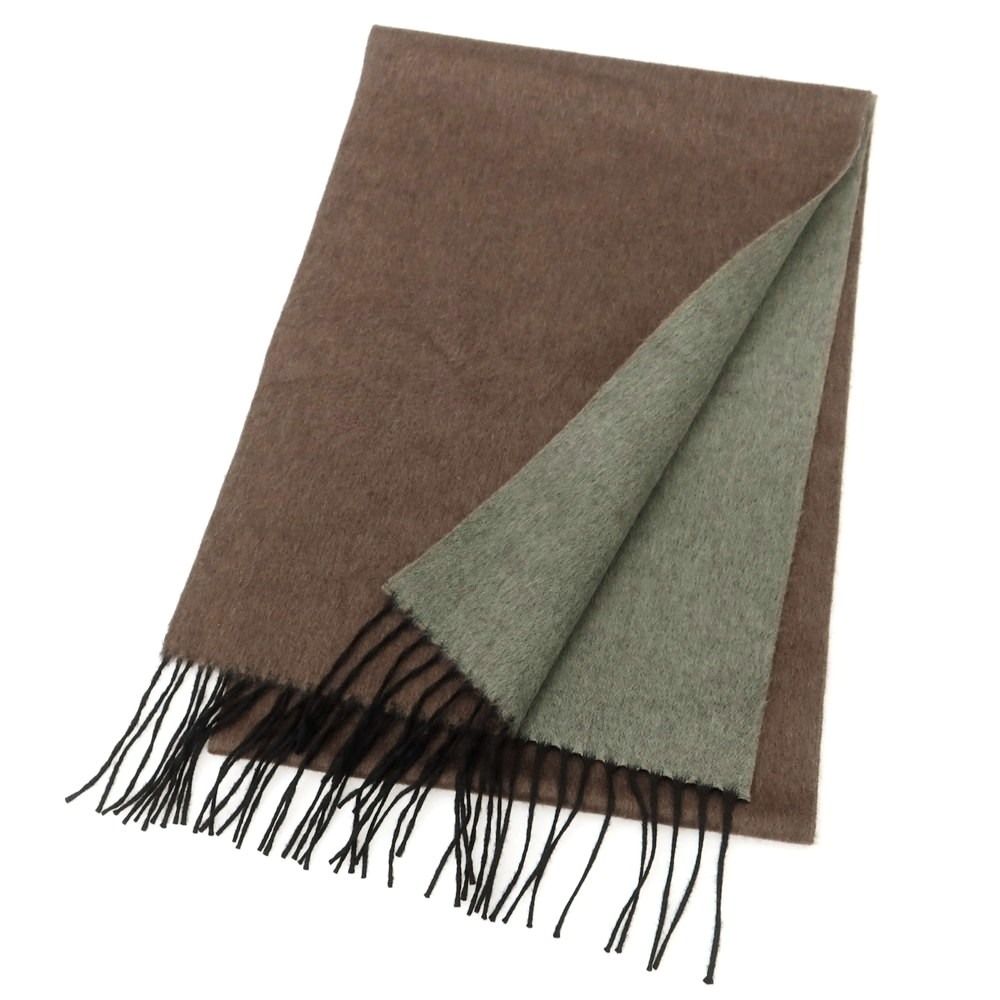 ピアチェンツァ PIACENZA シルクカシミヤ トップ マフラー ブラウンx