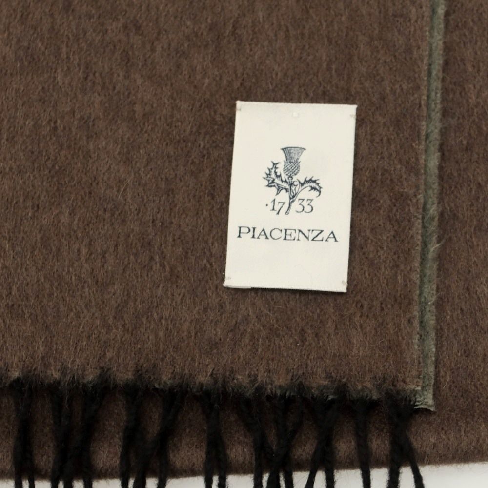 ピアチェンツァ PIACENZA シルクカシミヤ トップ マフラー ブラウンx