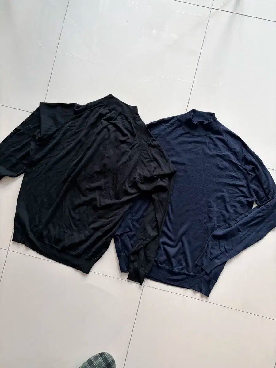 ジョーンズメドレー モックネック ネイビー XXL