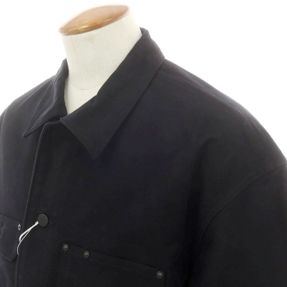 リバーバレイト REVERBERATE 秋冬 コットン カバーオール ブラック サイズ2 メンズ