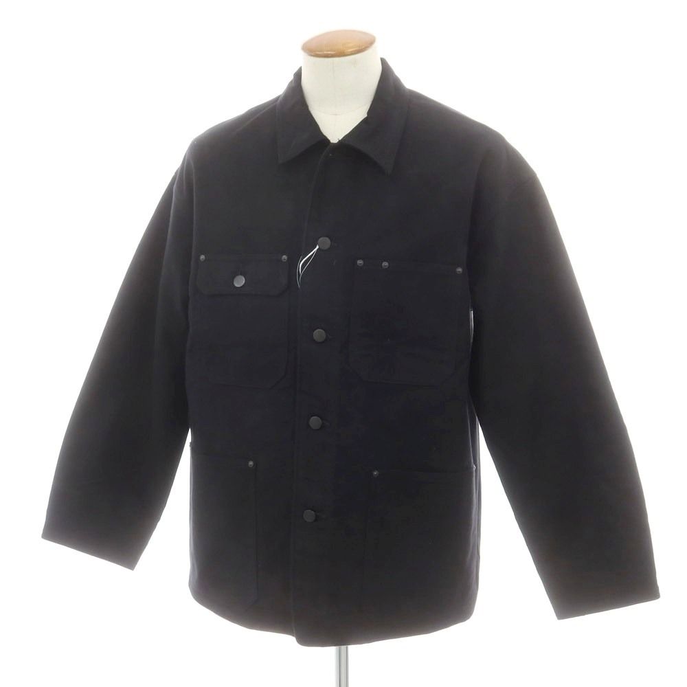 リバーバレイト REVERBERATE 秋冬 コットン カバーオール ブラック サイズ2 メンズ