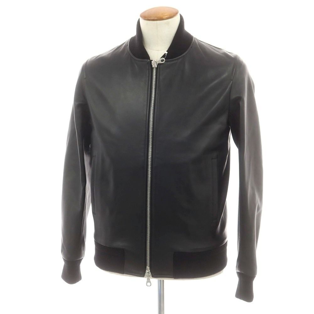中古】チンクアンタ Cinquanta ラム レザーブルゾン ブラック【サイズ