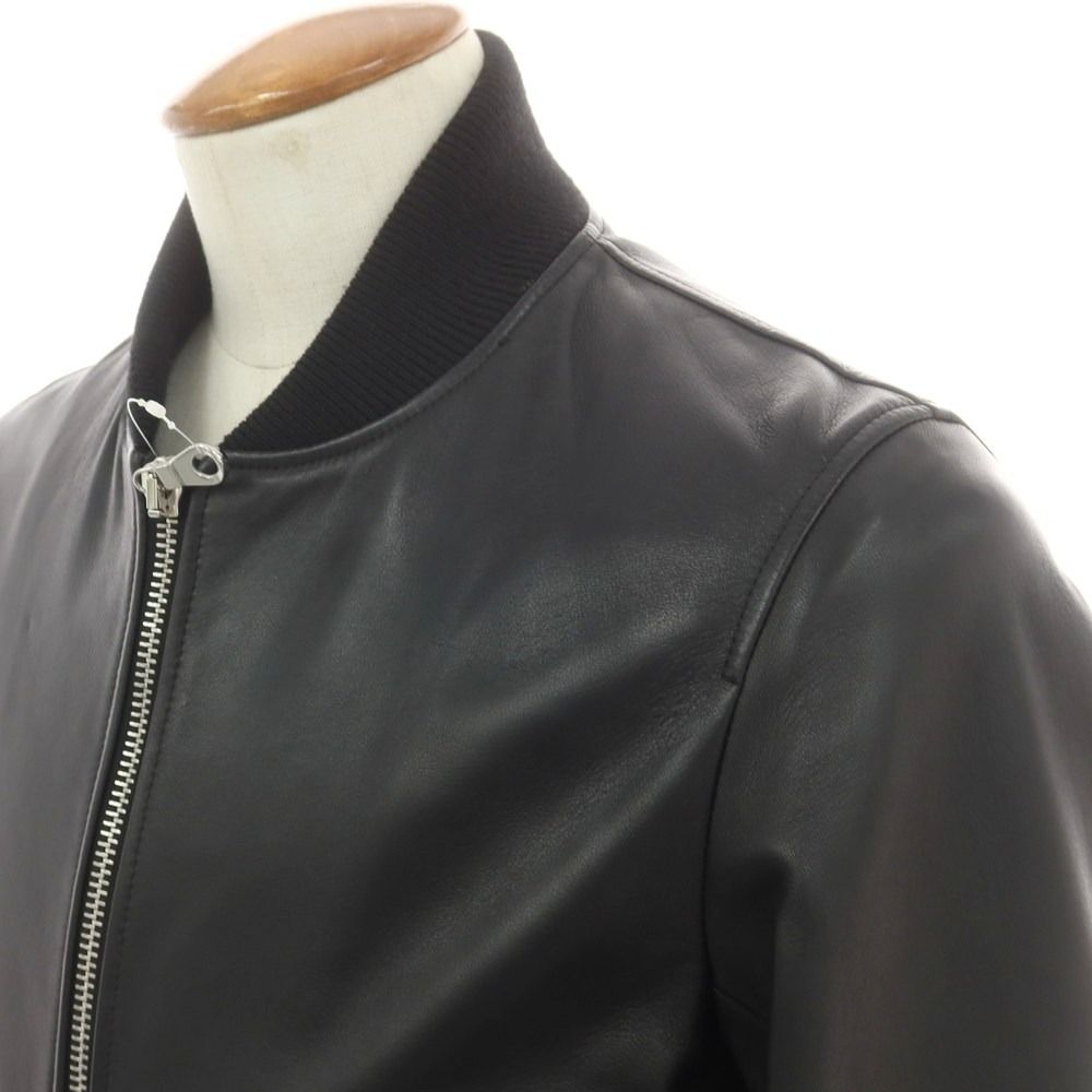 中古】チンクアンタ Cinquanta ラム レザーブルゾン ブラック【サイズ