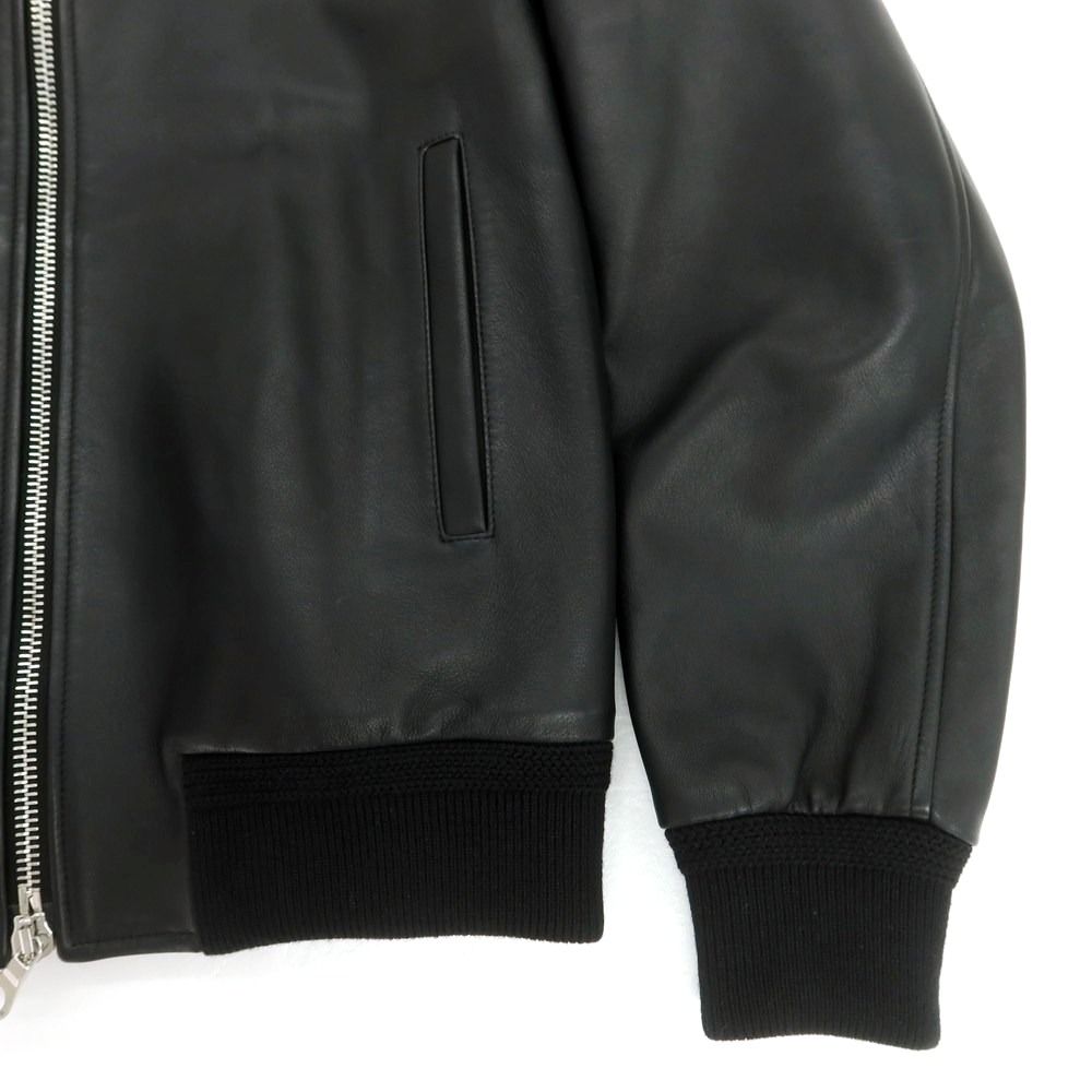 中古】チンクアンタ Cinquanta ラム レザーブルゾン ブラック【サイズ