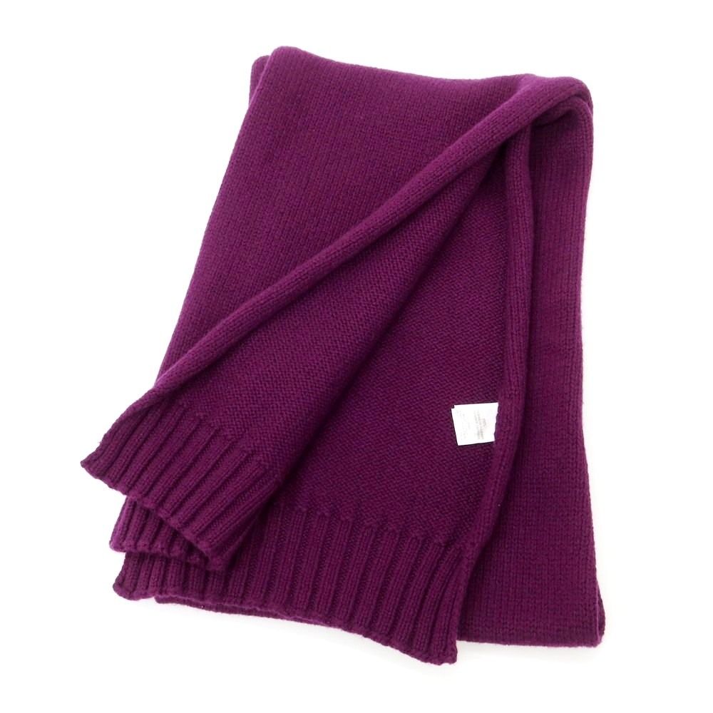 マーロ Malo カシミヤ マフラー パープル メンズ