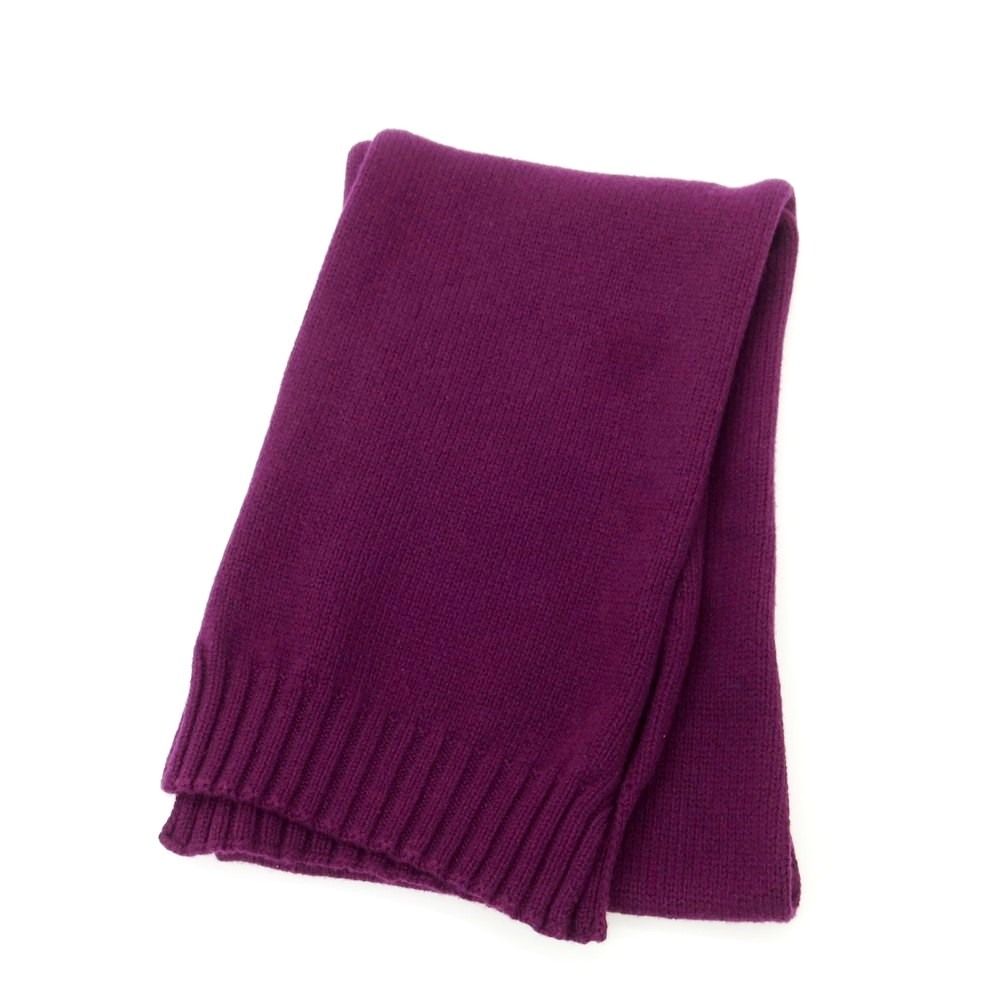 マーロ Malo カシミヤ マフラー パープル メンズ