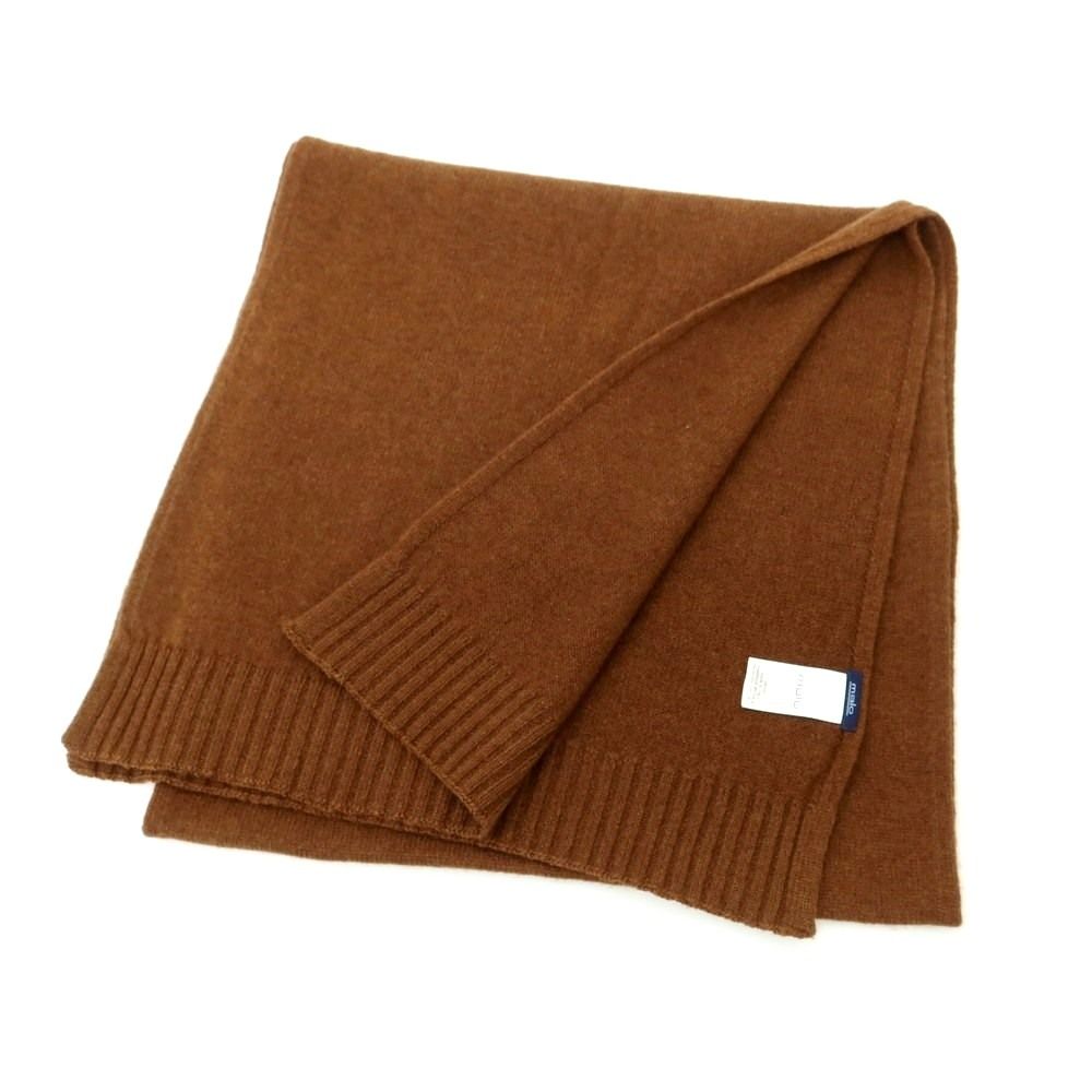 マーロ Malo カシミヤ マフラー ブラウン メンズ