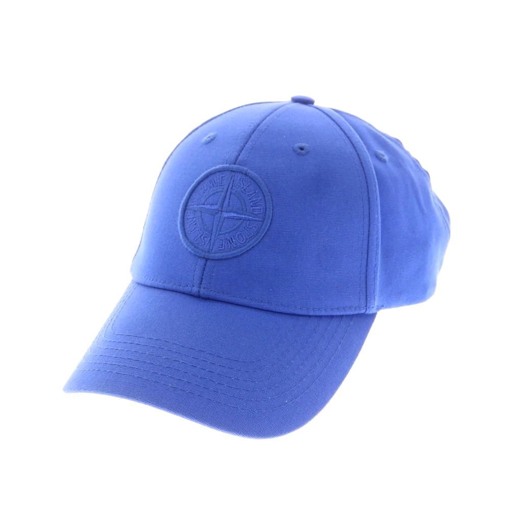ストーンアイランド STONE ISLAND コットン ベースボールキャップ ブルー サイズL メンズ