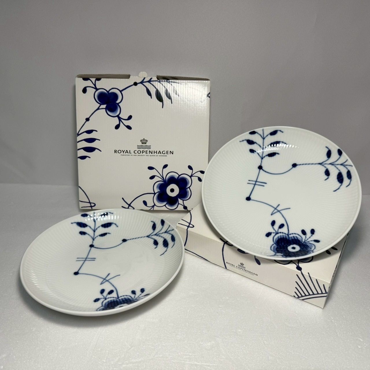 湘-40 ROYAL COPENHAGEN ロイヤルコペンハーゲン BLUE FLUTED MEGA ブルーフルーテッドメガ 730 2枚セット