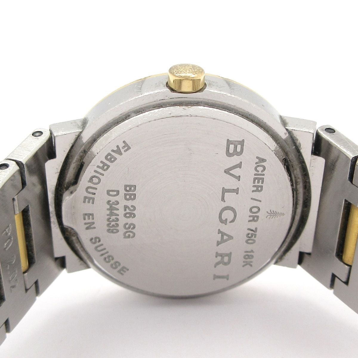  BVLGARI ブルガリ 腕時計 ブルガリブルガリ BB 26 SG レディース SS K 18 YG 黒 その他 時計