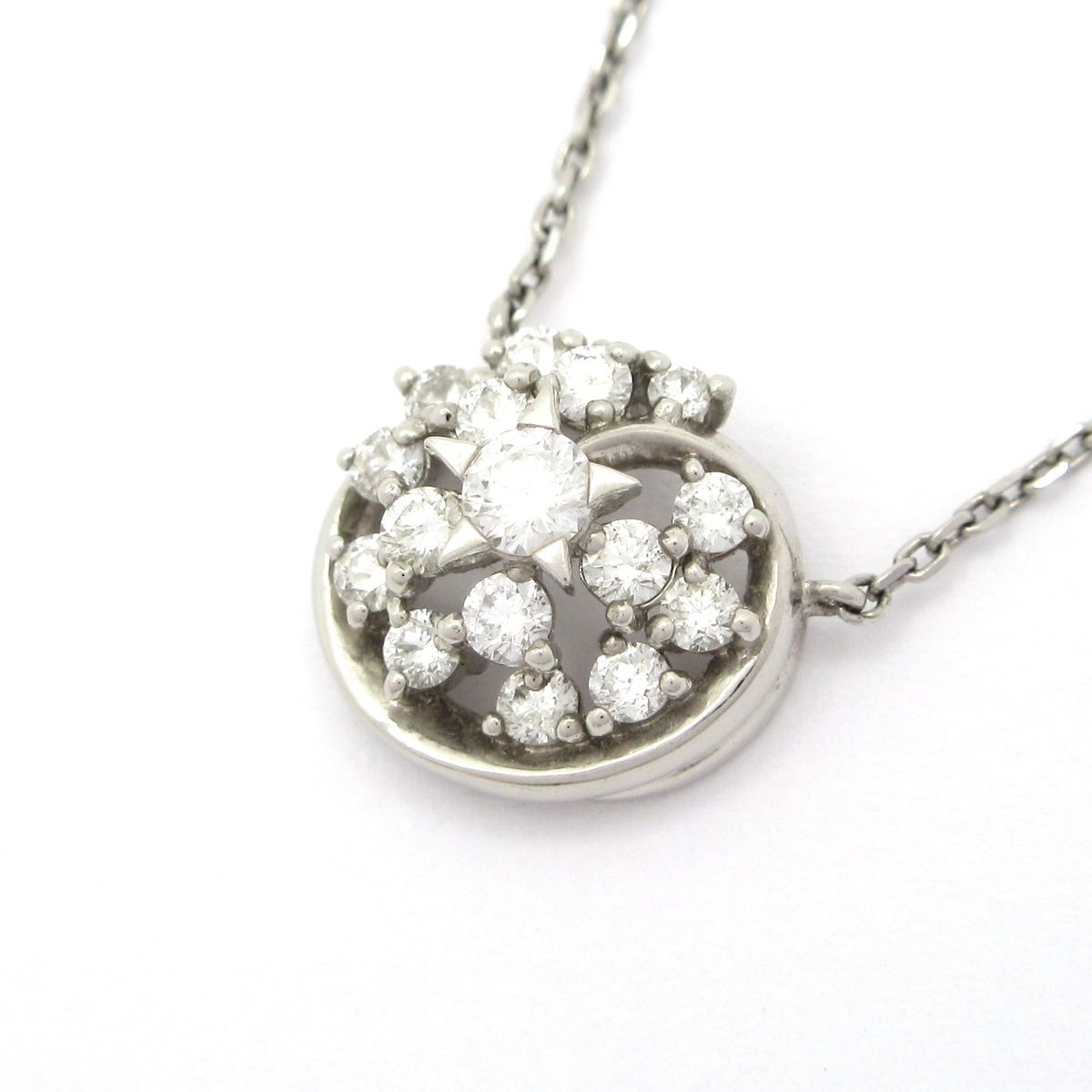 STAR JEWELRY スタージュエリー ネックレス - Pt950×ダイヤモンド 総重量 3.6g ダイヤ0.28カラット