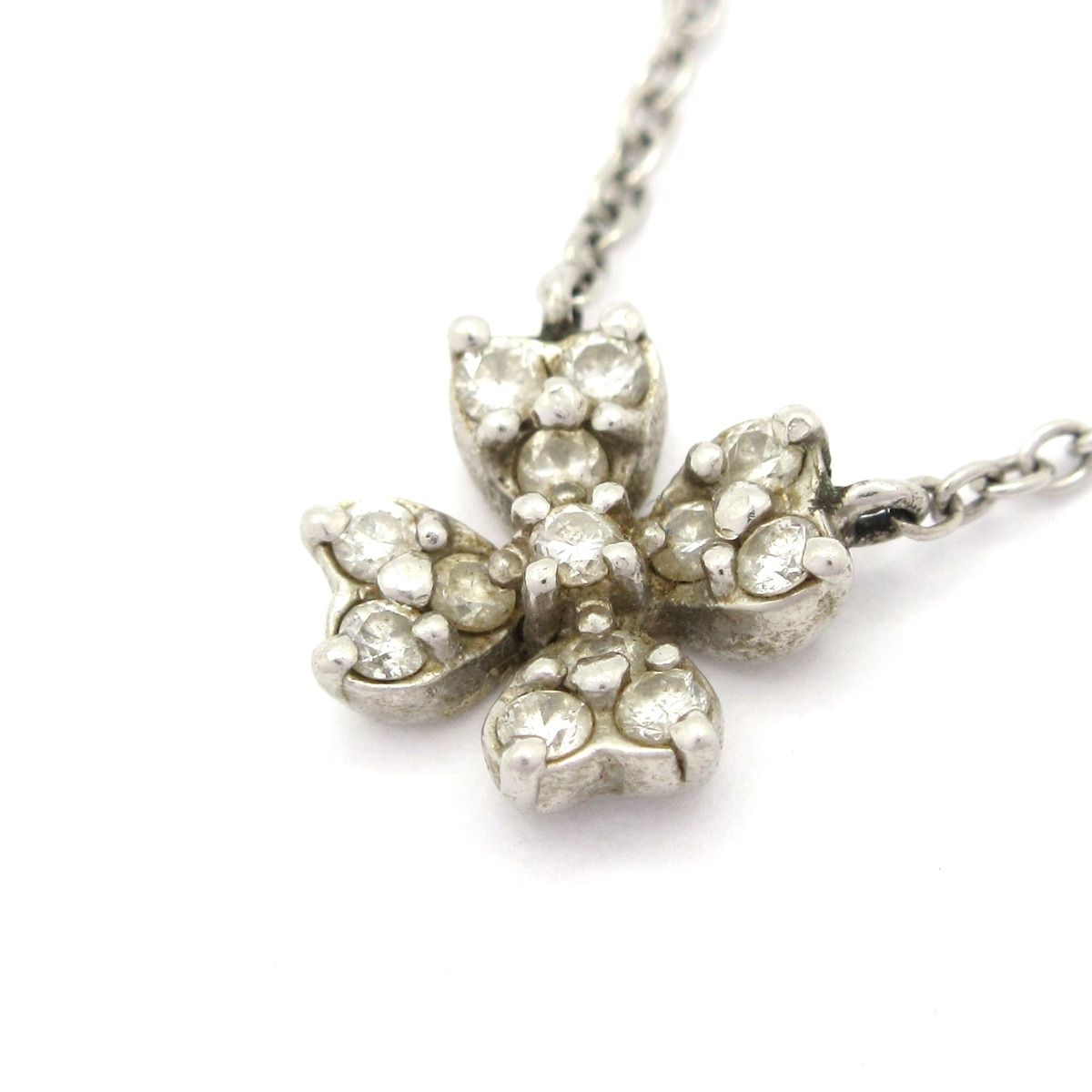 VENDOME ヴァンドーム青山 ネックレス - Pt 850×Pt 900×ダイヤモンド 総重量 2.7 g ダイヤ0.13カラット フラワー 花