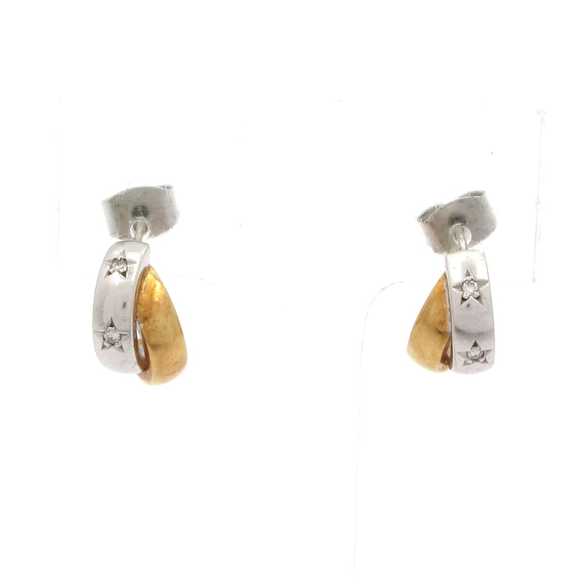 STAR JEWELRY(スタージュエリー) ピアス - K18WG×K18YG×ダイヤモンド
