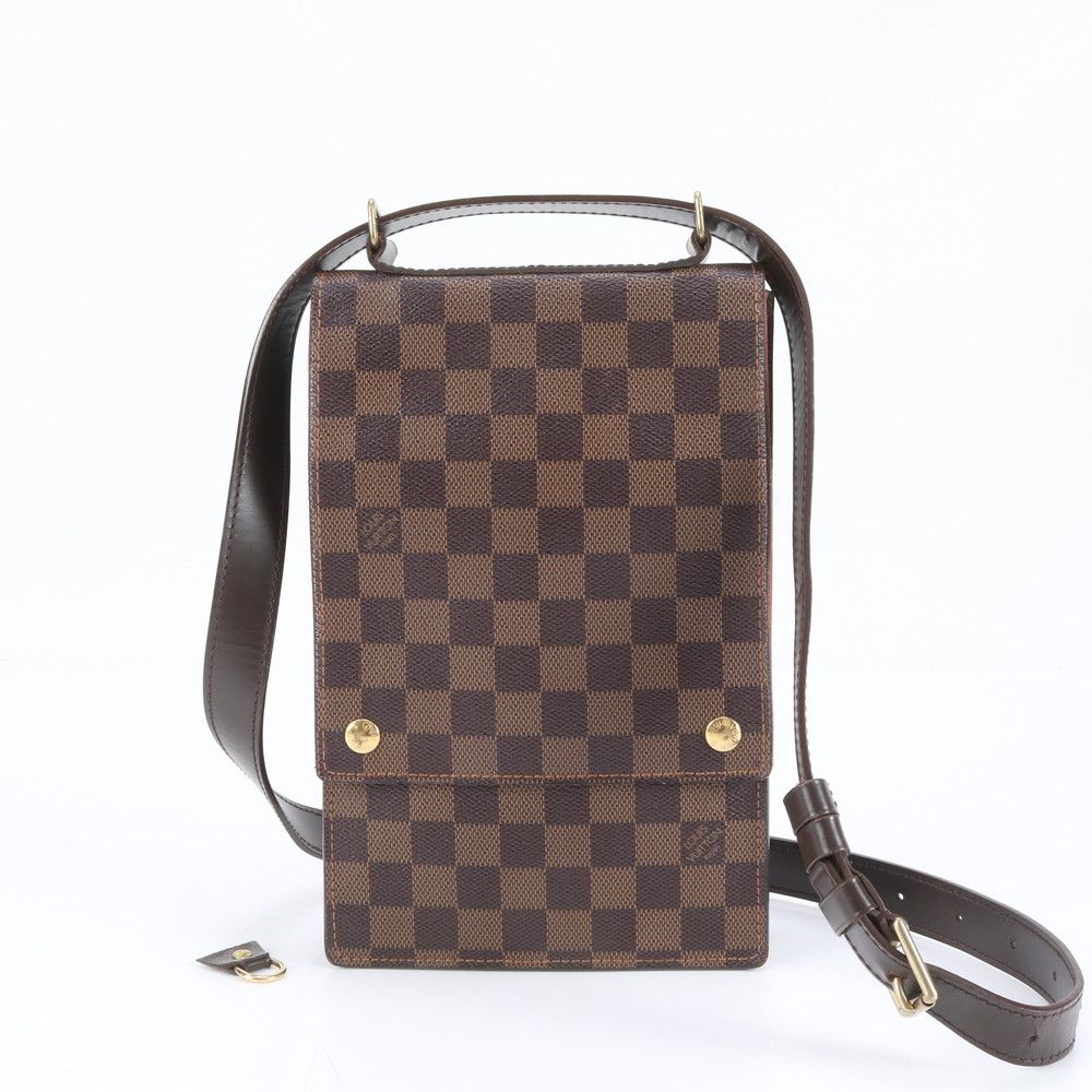 極美品 ルイヴィトン ダミエ ポートベロー N45271 レザー ショルダー
