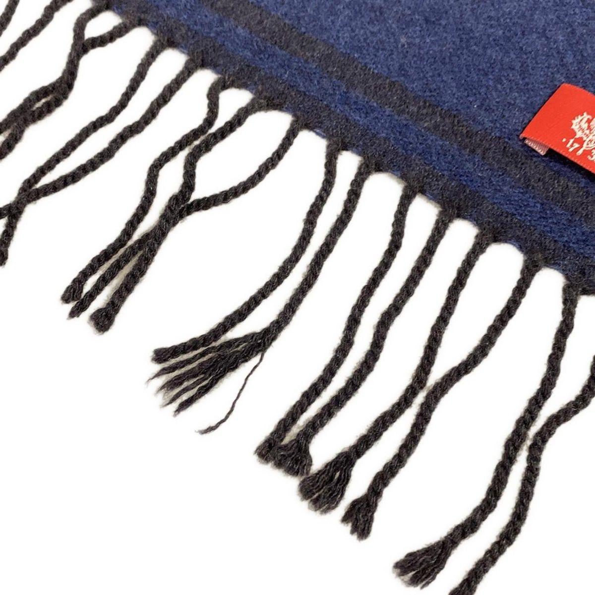 PIACENZA(ピアチェンツァ) マフラー - ダークネイビー×ダークグレー