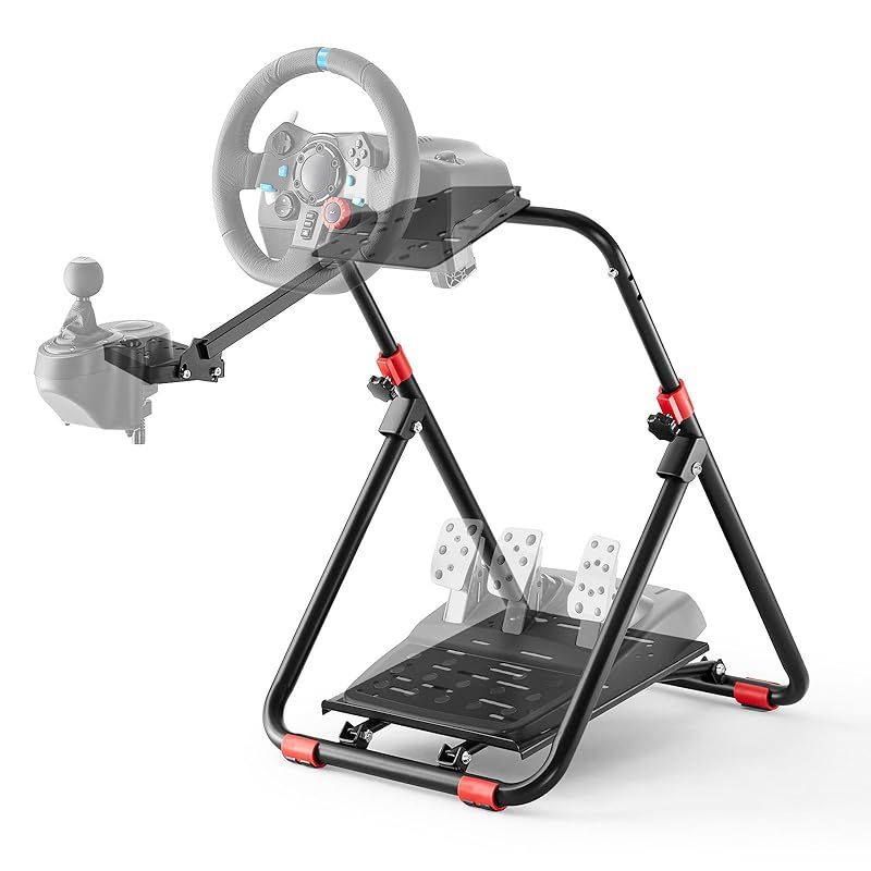 DIWANGUS レーシングホイールスタンド 折りたたみ 省スーベス ハンコン コックピット 角度と高さ調整 ハンコン スタンド 安定性 G25 G27 G29 G920 G923 スラストマスター t300rs t300対応 PS4 Xbox PCに対 0