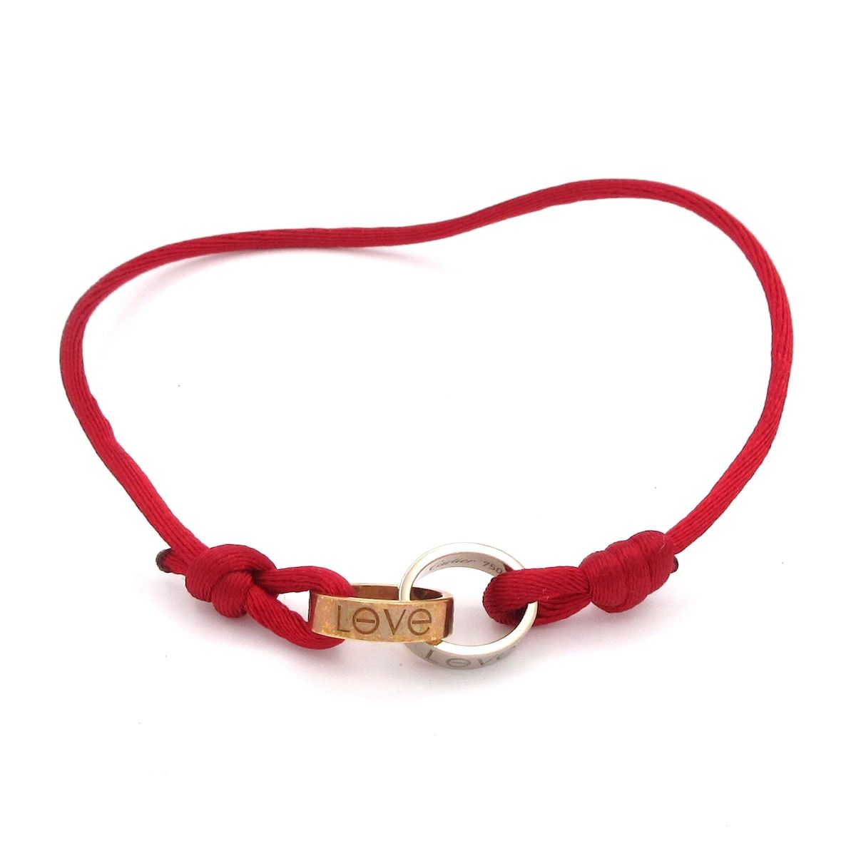Cartier カルティエ ブレスレット ラブチャリティ K 18 WG PG レッド 総重量 5 4 g