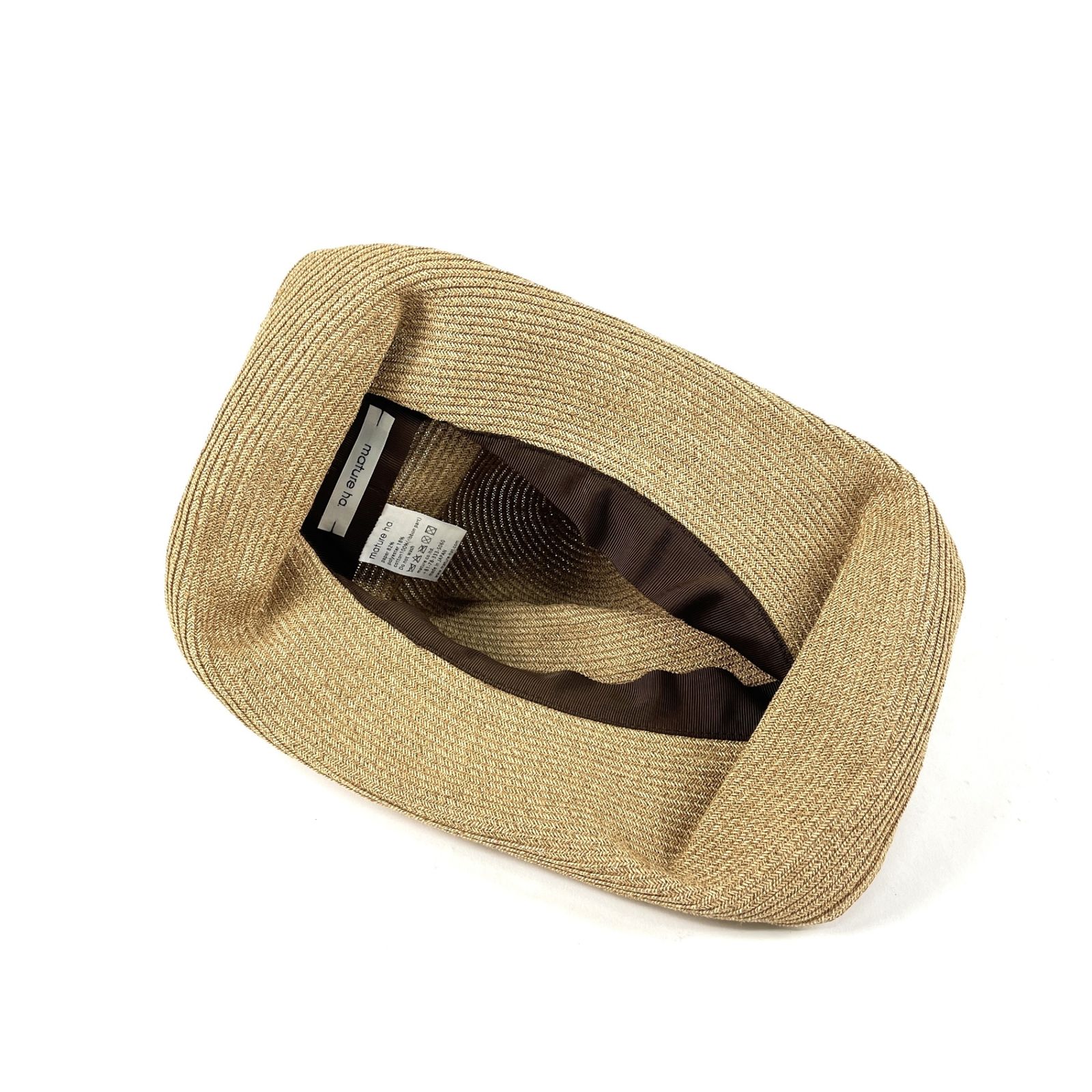 【超美品】mature ha 麦わら帽子 ベージュ系　ターコイズリボン 楽天市場】マチュアーハ（麦わら帽子｜レディース帽子）：帽子<バッグ