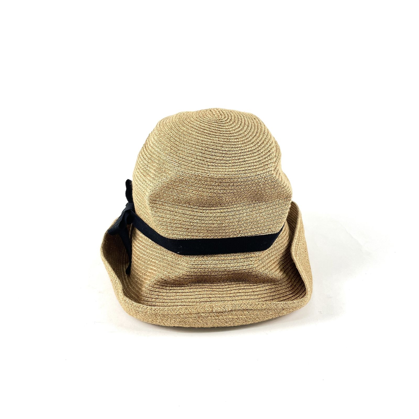 MATURE HA. マチュアーハ BOXED HAT ボックスハット リボンストロー