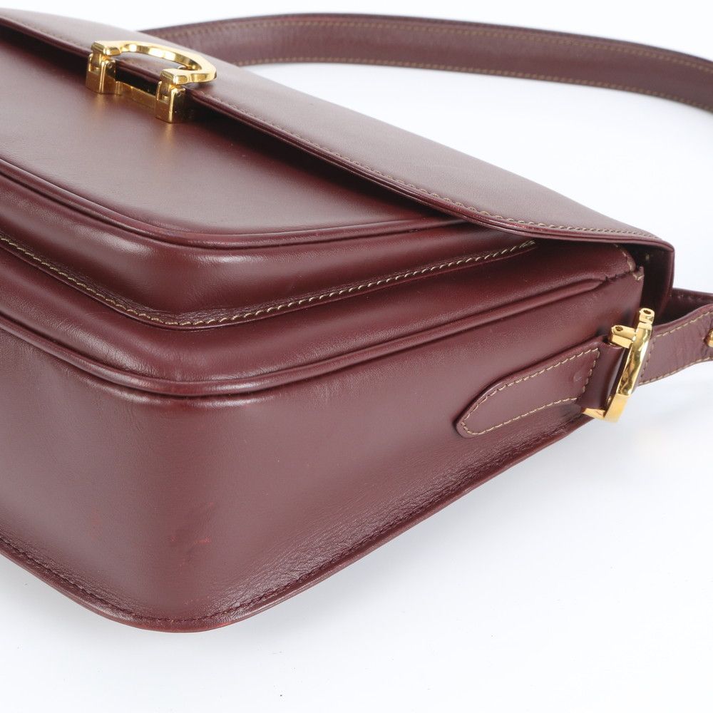 極美品 カルティエ マストライン ボルドー レザー 2WAY ショルダー