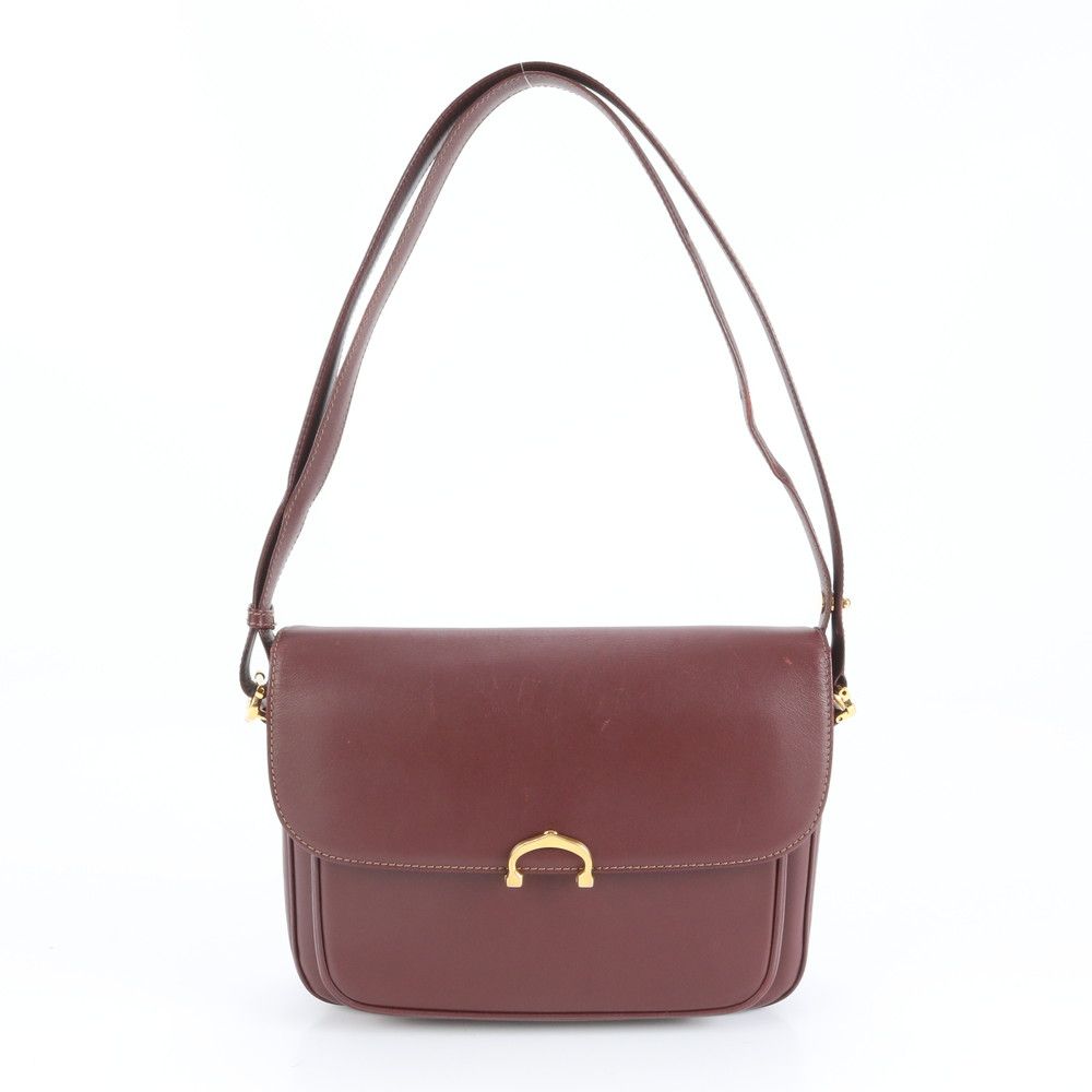 極美品 カルティエ マストライン ボルドー レザー 2WAY ショルダー