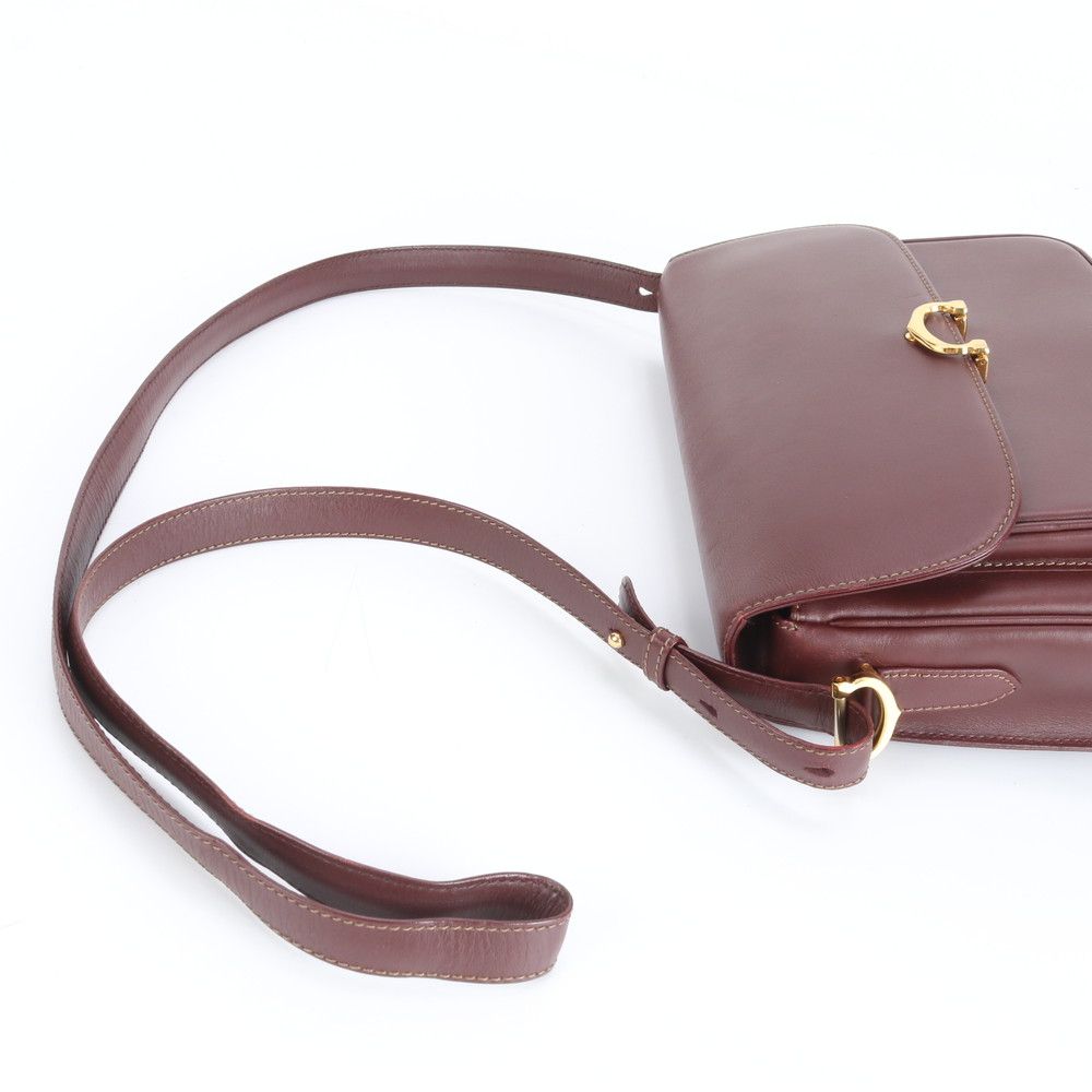 極美品 カルティエ マストライン ボルドー レザー 2WAY ショルダー