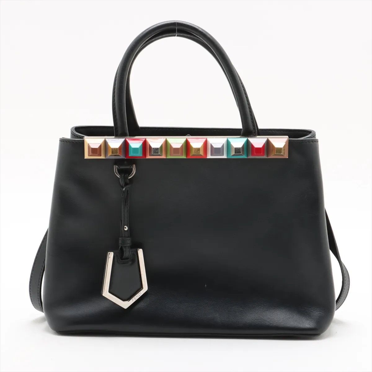 美品 フェンディ プチ トゥージュール 8BH253 レザー 2WAY