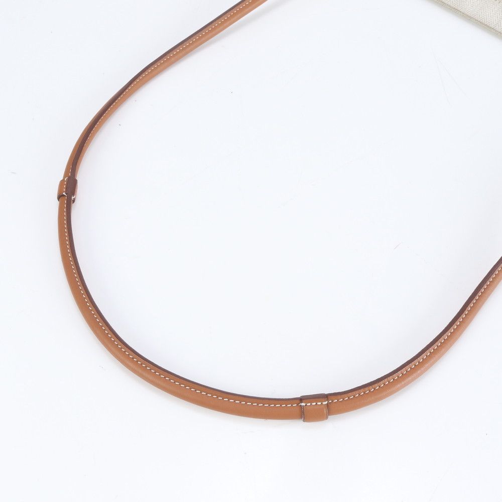 新品同様 エルメス Y 刻印 アリーヌ トワルシェブロン レザー 2WAY