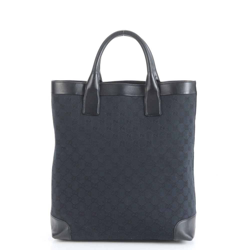 極美品 グッチ GG キャンバス レザー トート バッグ ショルダー