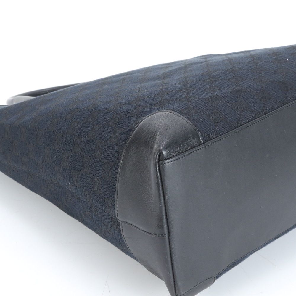 極美品 グッチ GG キャンバス レザー トート バッグ ショルダー