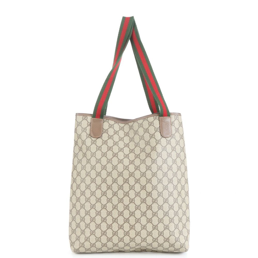 【美品】GUCCI スエード レザー シェリー トートバッグ イタリア製 ヴィンテージ グッチ GGスプリーム シェリー ライン レザー トート
