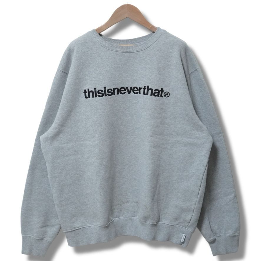 ディスイズネバーザット ネバザ スウェット 古着 ロゴ L 紺 17907