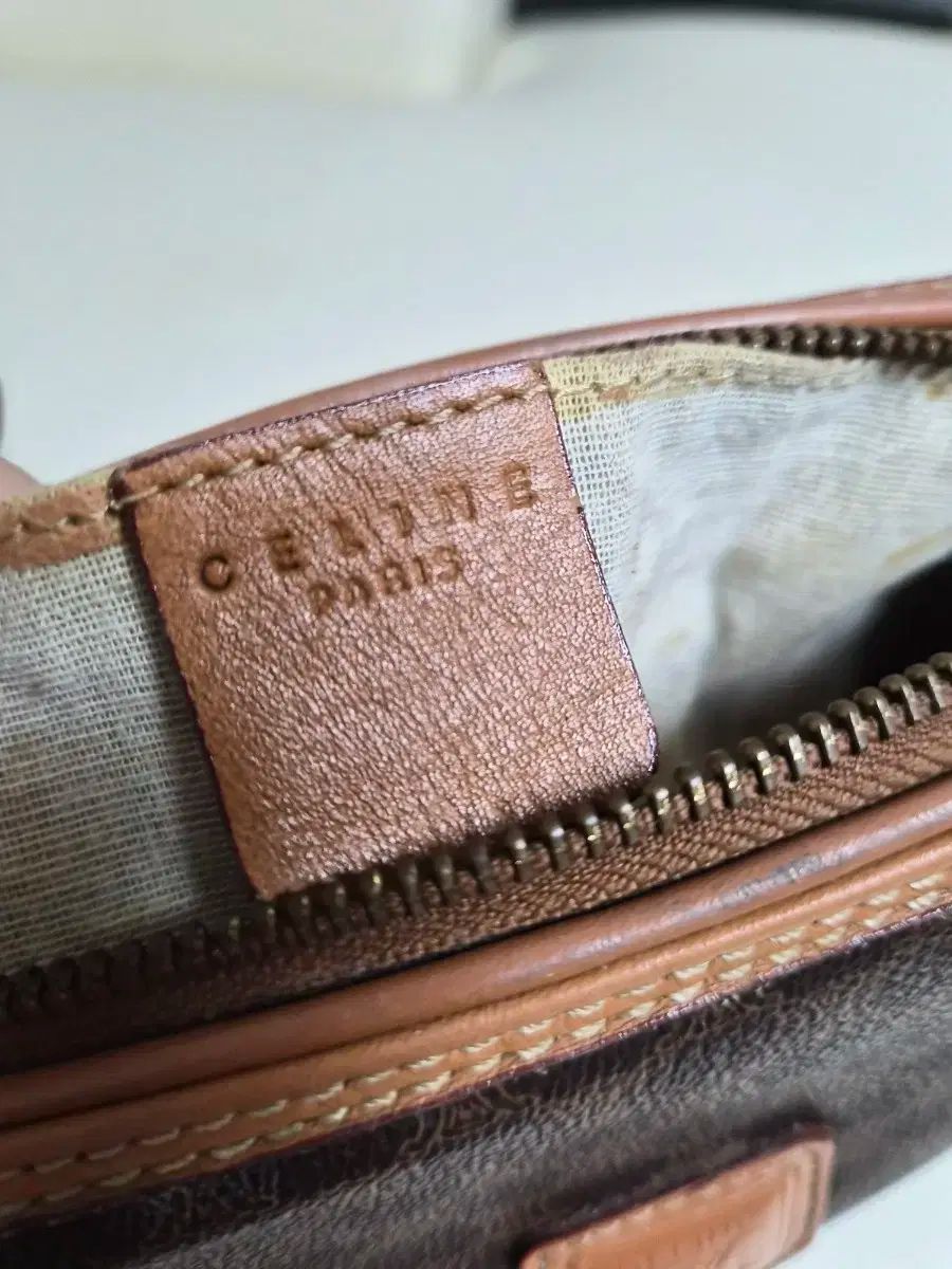 Celine セリーヌ マカダム ポーチ ブラウン ヴィンテージ CELINE