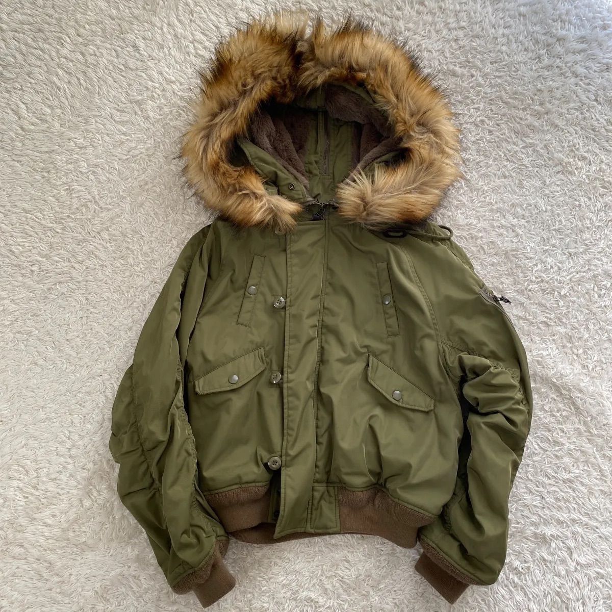 moussy military N2B flight bomber jacket 短丈 ファー y2k - メルカリ