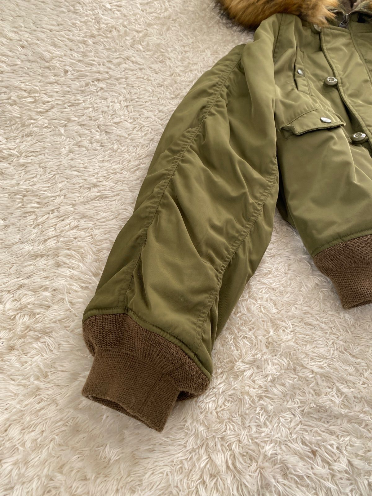 moussy military N2B flight bomber jacket 短丈 ファー y2k - メルカリ