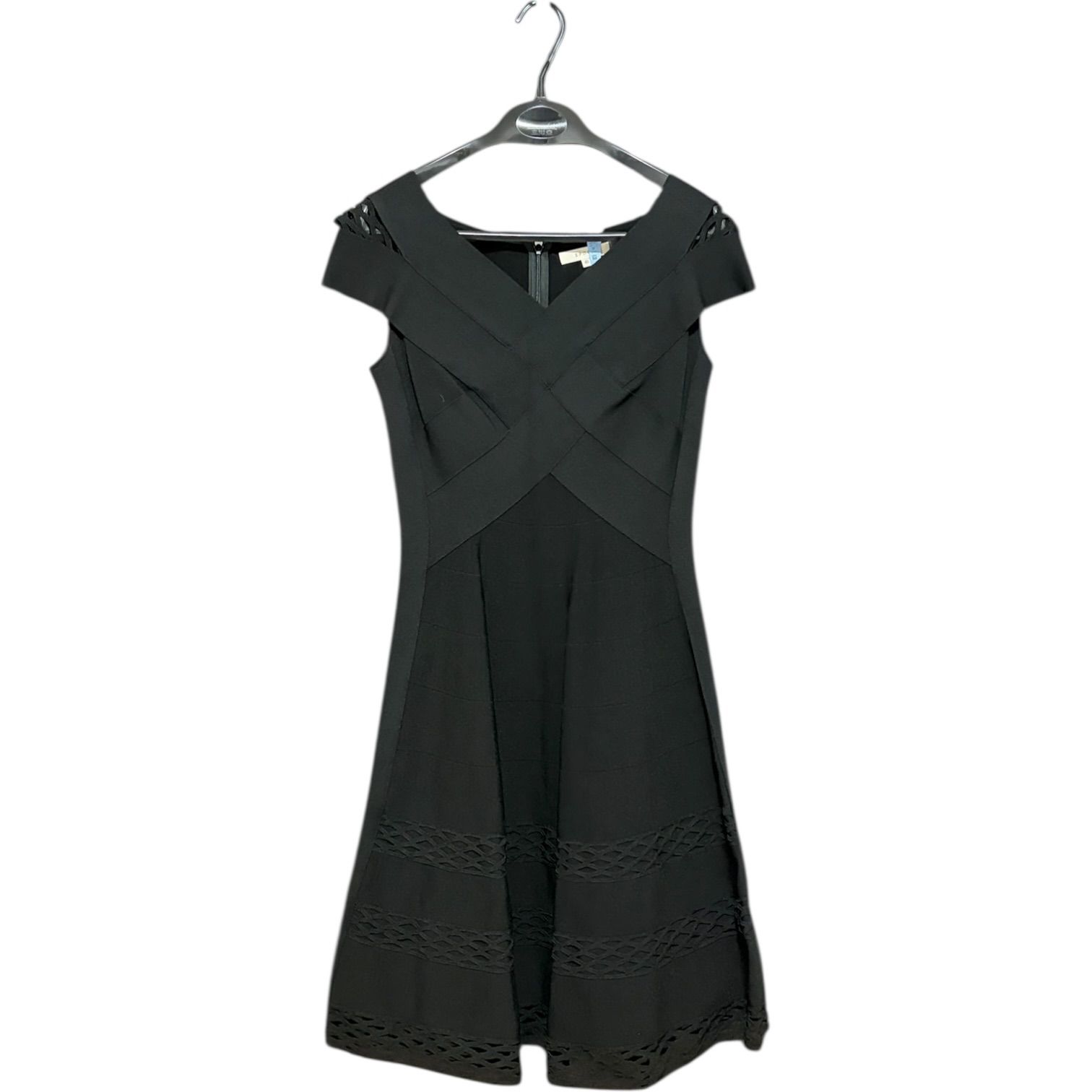 Z1609【美品】EPOCA エポカ ワンピース ドレス ブラック 黒 半袖